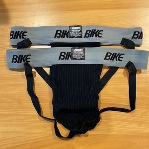 BIKE Performance Cotton Adult Athletic Supporter 2 Pack (Black) XXL Jock Strap